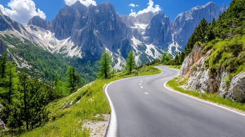 Winding Road Through Mountainous Terrain