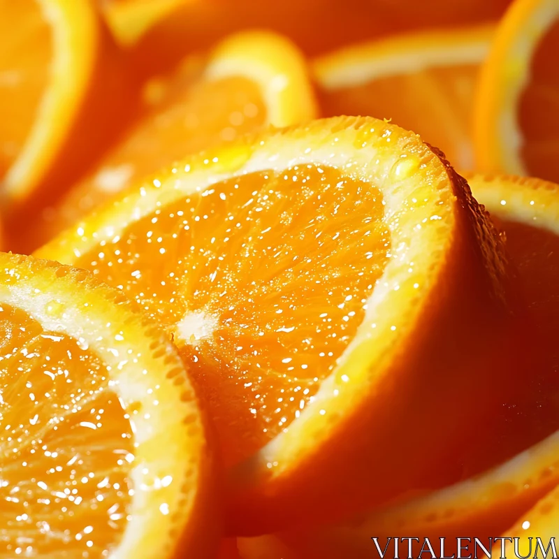 Juicy Orange Fruit Close-Up AI Image