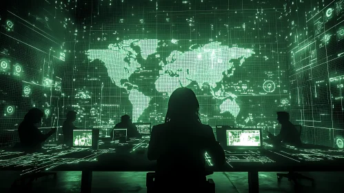 Data Security Team Analyzing Global Threats