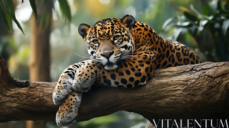 Wildlife Jaguar Portrait AI Image