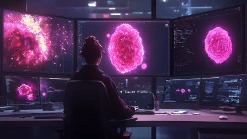 Abstract Data Visualization with Multiple Monitors
