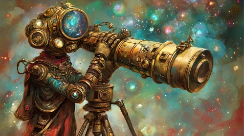 Gazing into Infinity: Steampunk Telescope Art