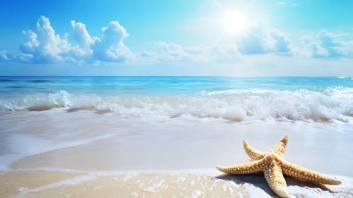 Ocean Waves and Starfish