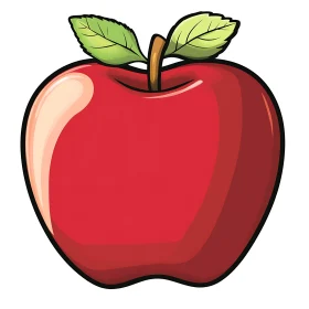 Crisp Apple Still Life Graphic