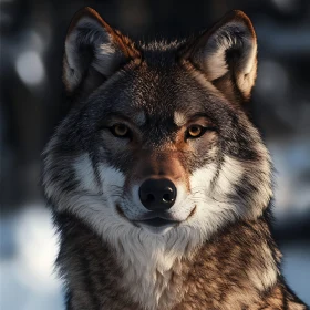 Close-up of a Wolf Face