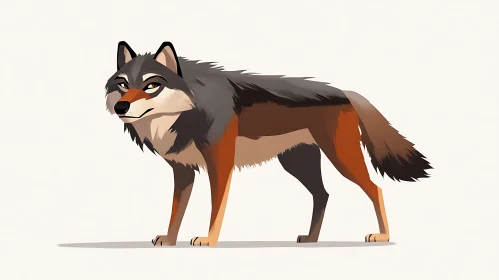 Modern Wolf Design - Wildlife Illustration