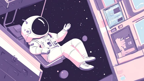 Weightless Wonder: An Astronaut in Deep Space