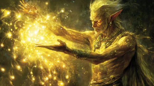 Enchanting Elf with Magical Orb