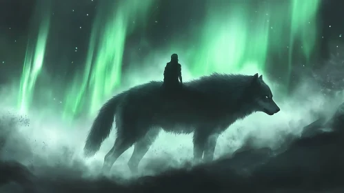 Mystic Journey: Wolf and Aurora