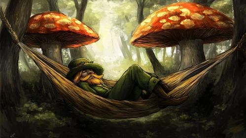 Forest Napping Leprechaun