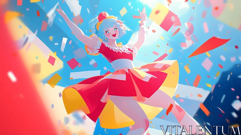 Vibrant Anime Celebration AI Image