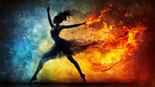Ballet Dancer Between Worlds