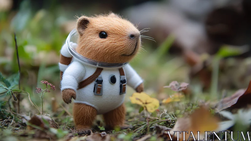 AI ART Hamster Astronaut in Nature