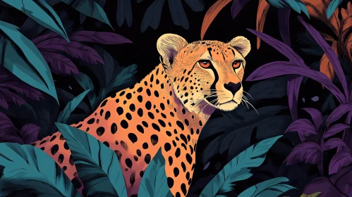 Illustration of Cheetah in Jungle