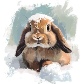 Snowy Bunny in Winter Wonderland