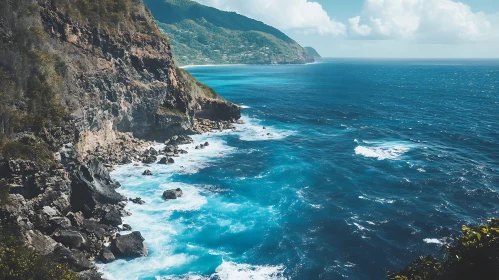 Coastal Landscape with Turquoise Waters