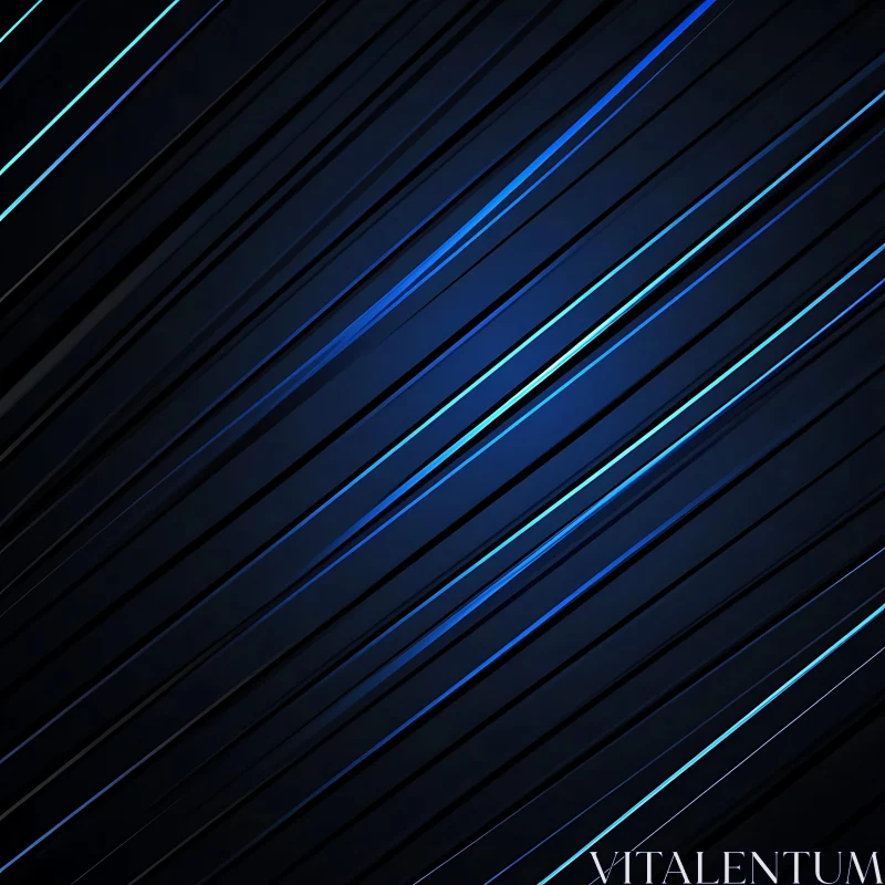 Neon Blue Lines on Dark Background AI Image