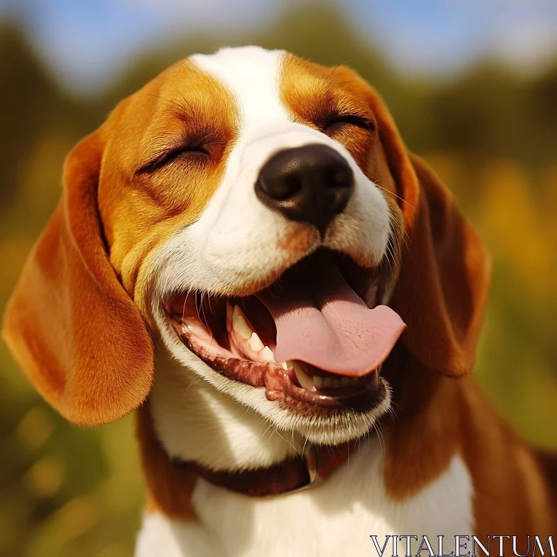 Happy Beagle Photograph AI Image