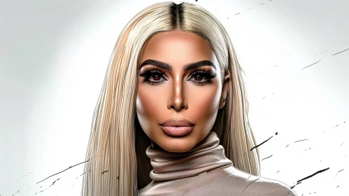 Kim Kardashian's Platinum Blonde Elegance