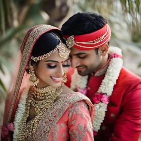 Indian Wedding Couple in Traditional Attire