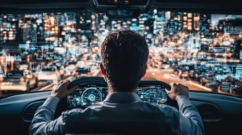 Driverless Car with Digital HUD Display