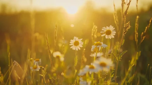 Golden Hour and Daisies