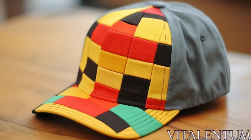 Captivating Colorful Hat with Bold Color Blocks | Scoutcore Fashion AI Image