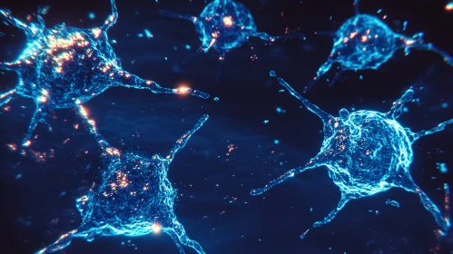 Glowing Neural Network in Deep Space