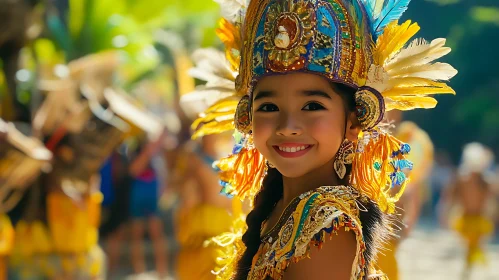 Feathered Headdress: A Portrait of Joy