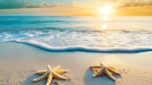 Seaside Starfish at Sunset