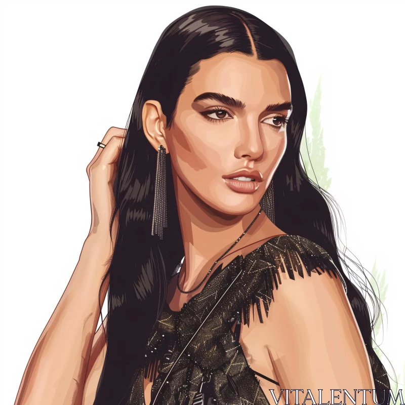 AI ART Sophisticated Digital Art of Kendall Jenner