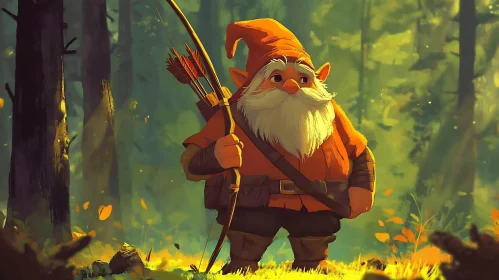 Forest Gnome with Bow and Arrow