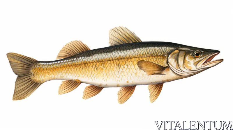 Artistic Brown Trout Illustration in Ivory Coast Style AI Image