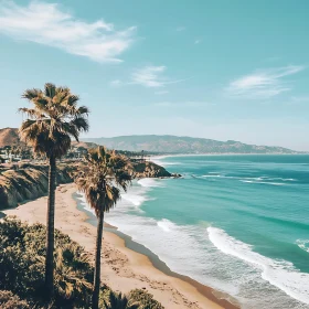 Coastal View with Turquoise Ocean