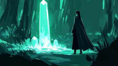 Ethereal Crystal Forest Art