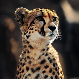 Cheetah's Gaze: A Wild Feline Portrait