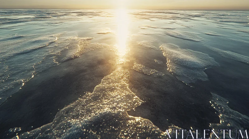 Morning Light on the Ocean AI Image