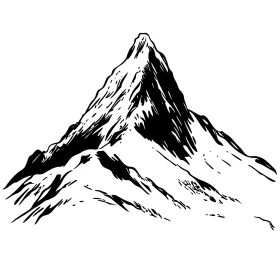 Striking Mountain Silhouette Art