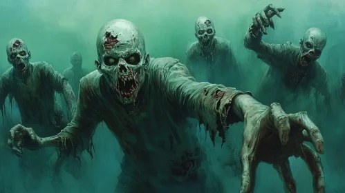 Undead Apocalypse: A Chilling Zombie Scene