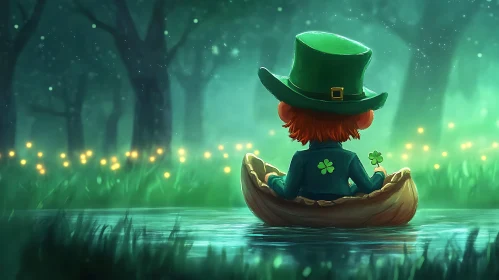 Enchanted Forest Leprechaun Illustration