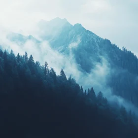 Mountains and Forest in the Mist