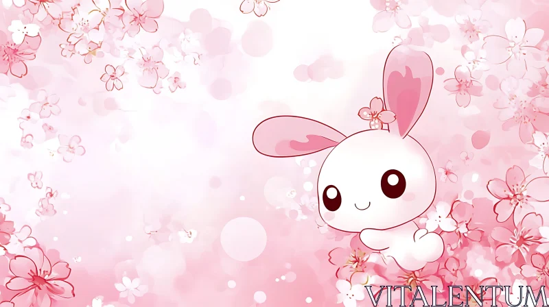 Blossom Bunny: A Springtime Fantasy AI Image