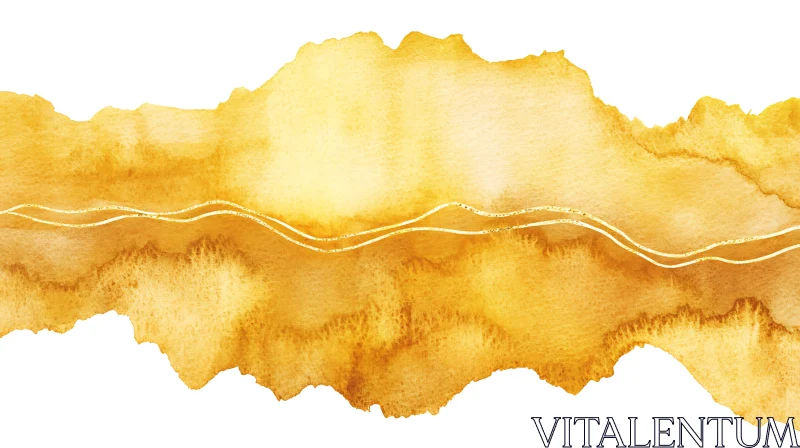 AI ART Abstract Golden Watercolor Texture