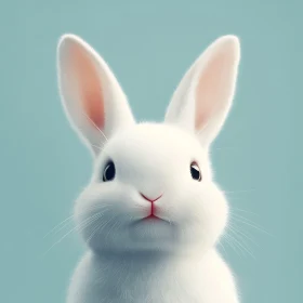 Charming Close-Up of a Fluffy Bunny