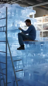 Artistic Fusion of Industrial Design and Ice Sculpture