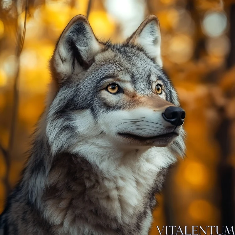 Portrait of a Wolf AI Image