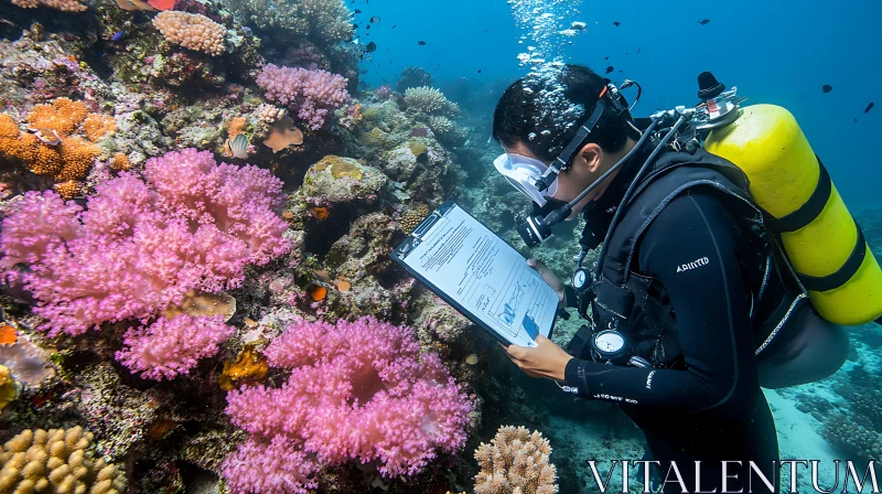 Underwater Coral Reef Research AI Image