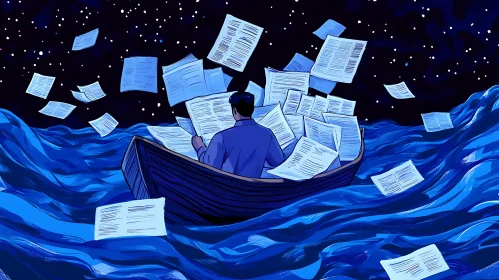 Overwhelmed by Paperwork on the Sea