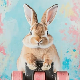 Charming Bunny on Wheels