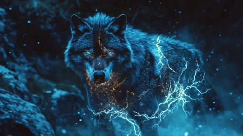 Mystical Electrifying Wolf